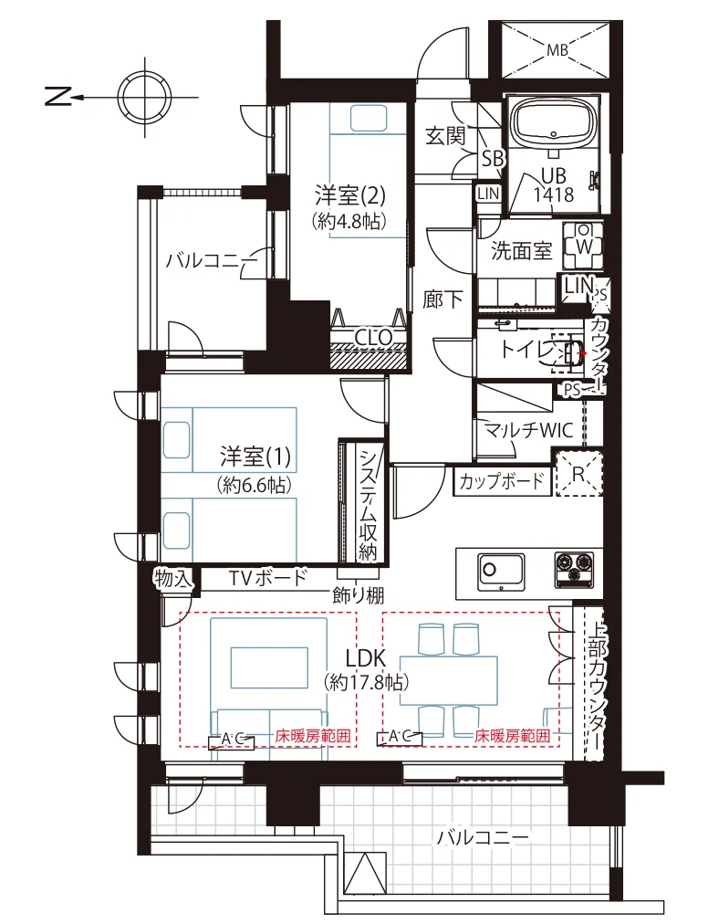 アトラス 池尻レジデンス 間取図