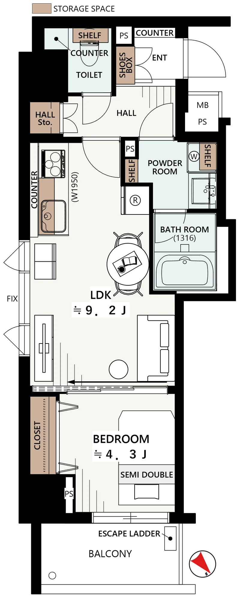 オーベル 渋谷dL 間取図