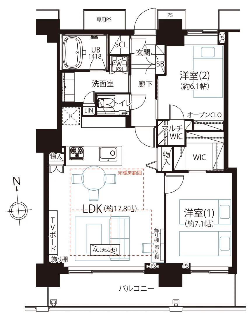 ベイクレストタワー 間取図