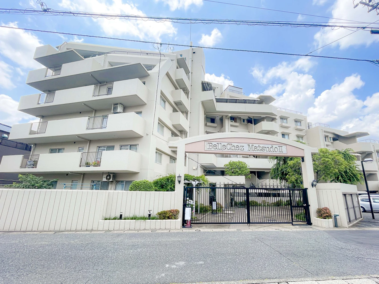 Building exterior and entrance gate