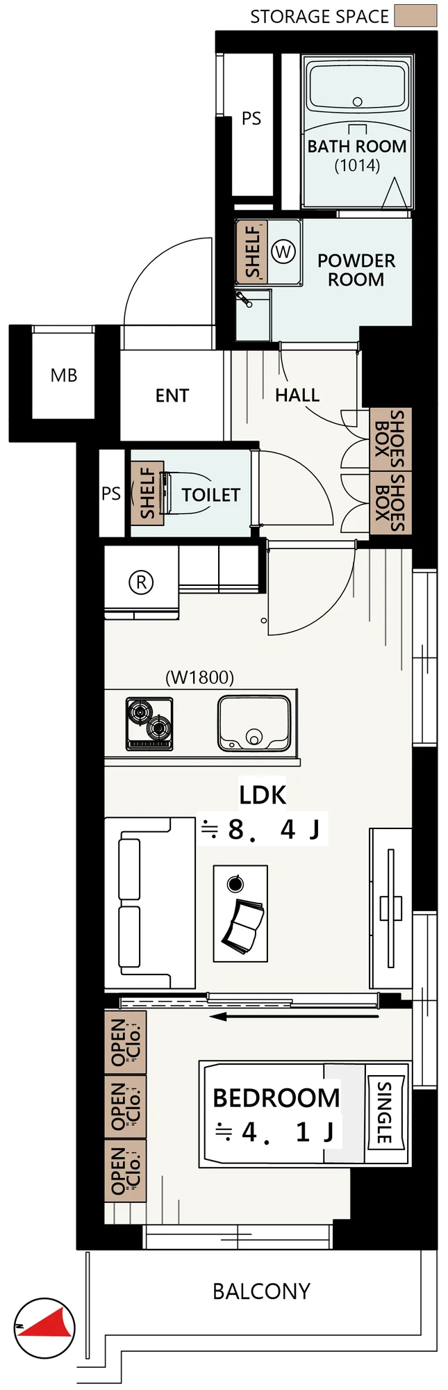 キャッスルマンション 西新宿 間取図