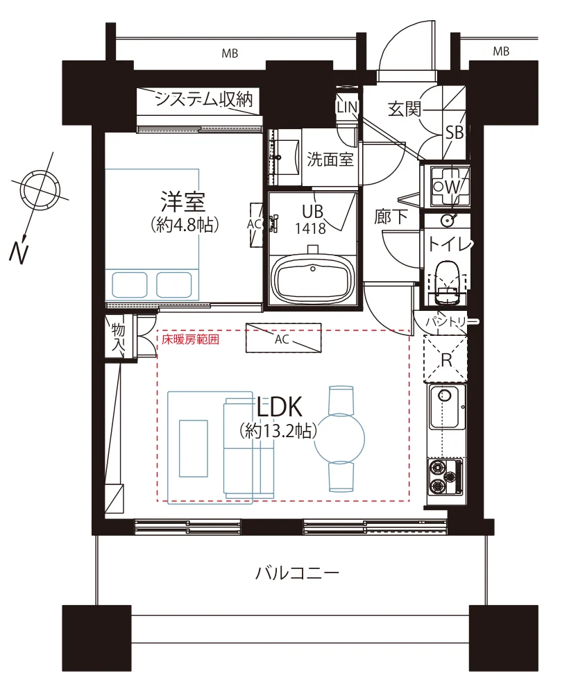 カテリーナ 三田タワースイート 間取図