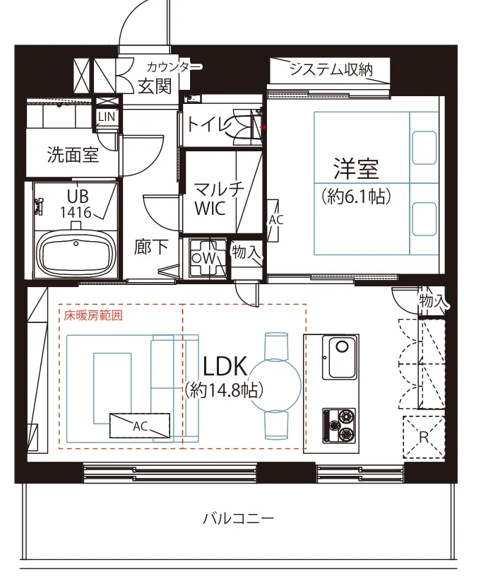 カテリーナ 三田タワースイート 間取図