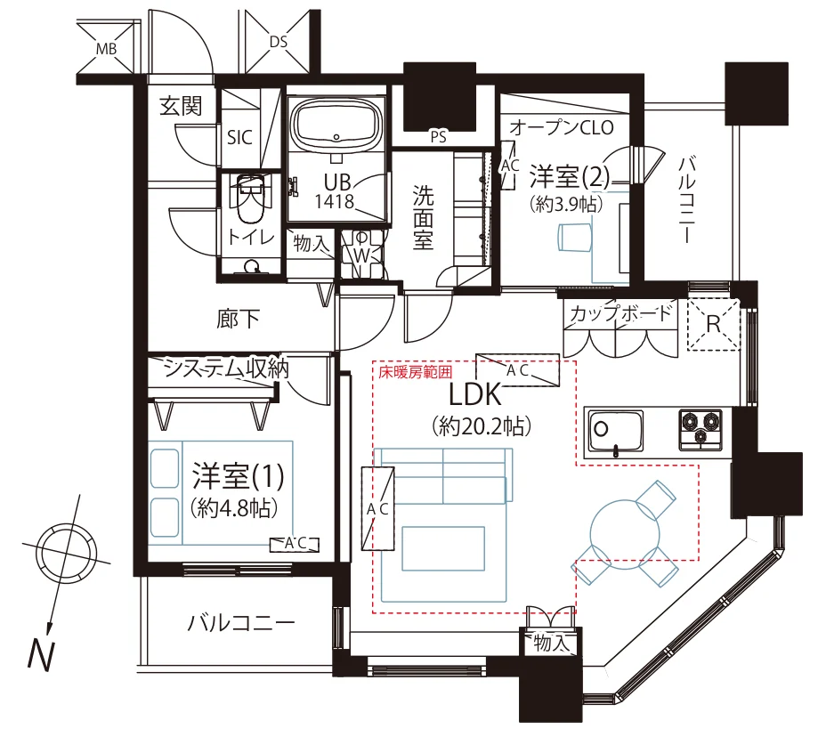 カテリーナ 三田タワースイート 間取図