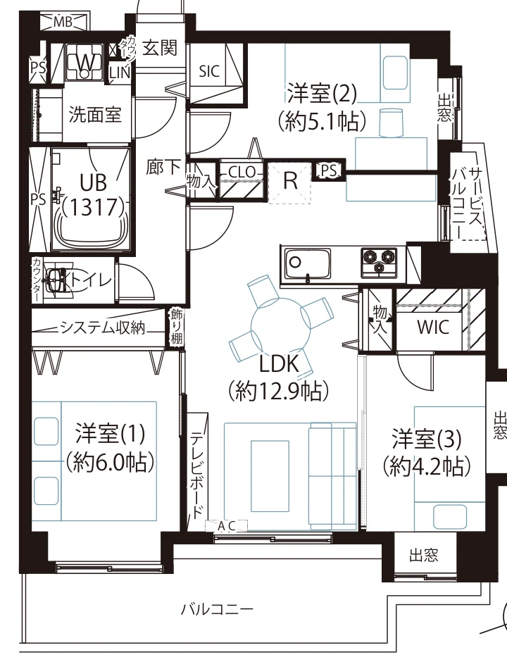 セザール高井戸ガーデン 間取図
