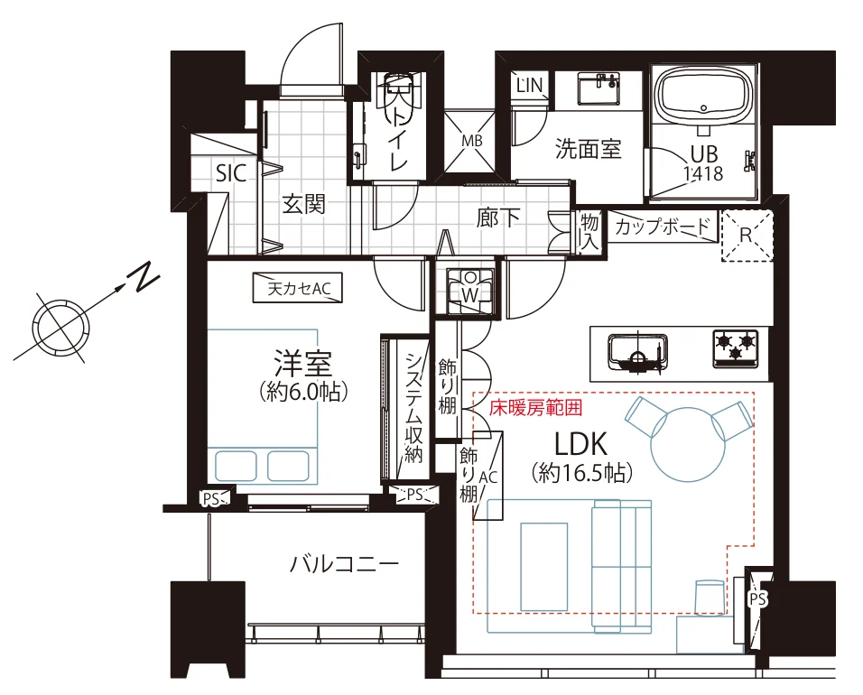 シティタワー麻布十番 間取図