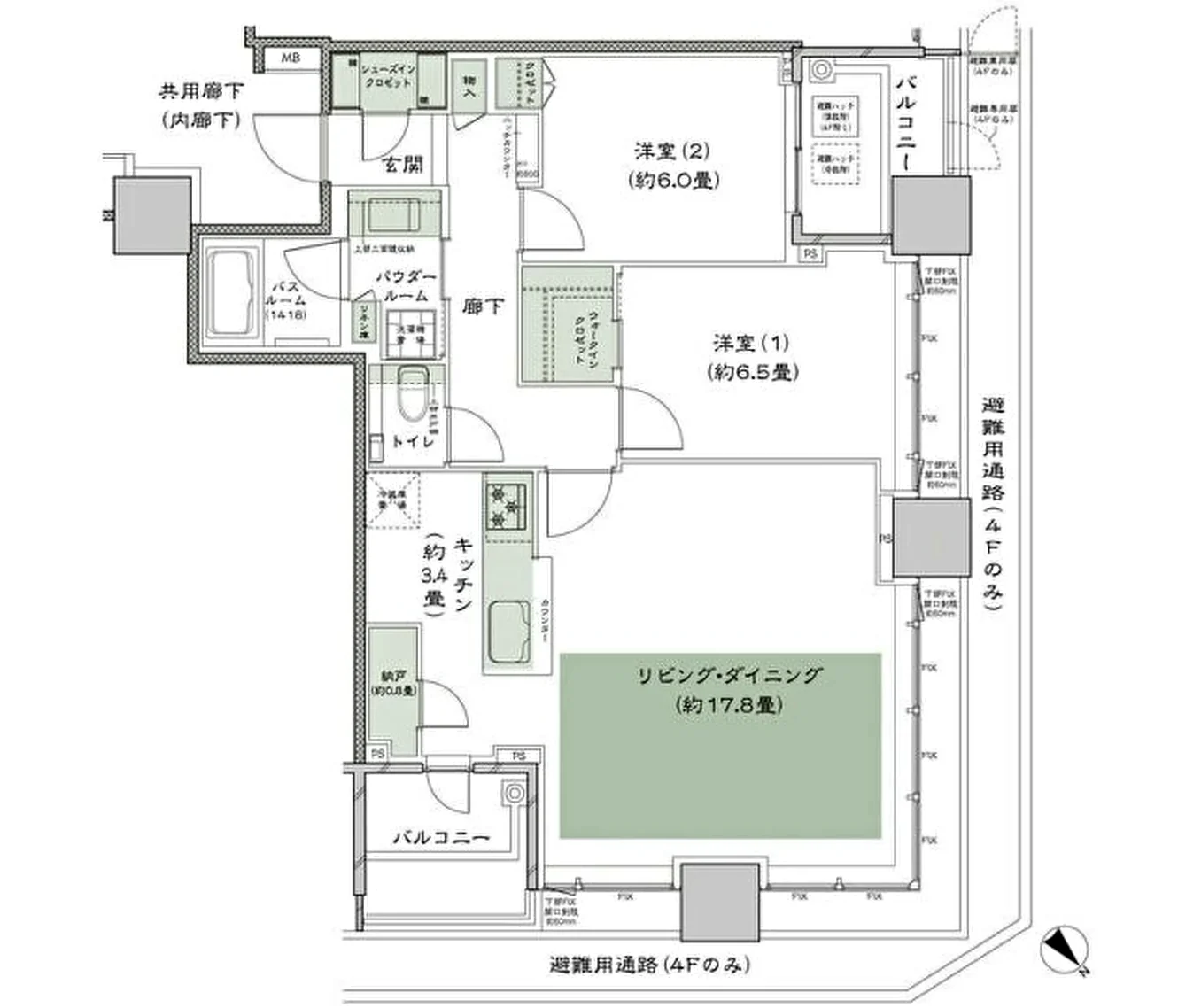 シティタワー武蔵小山 間取図