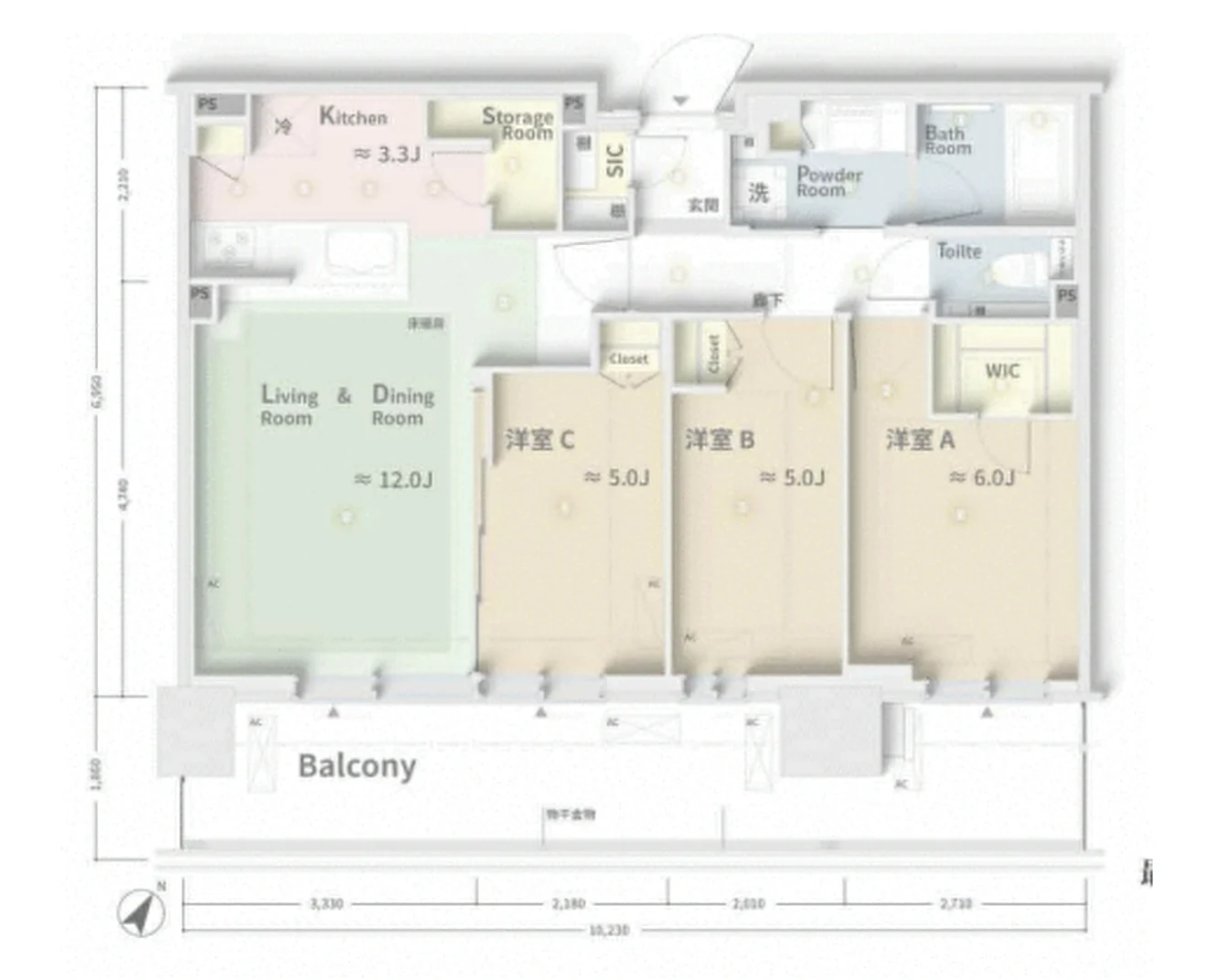 シティタワーズ東京ベイ セントラルタワー 間取図