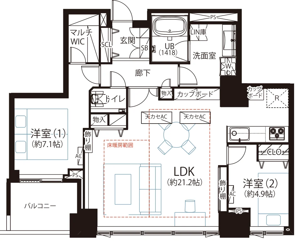 シティタワーズ豊洲 ザ・シンボル 間取図