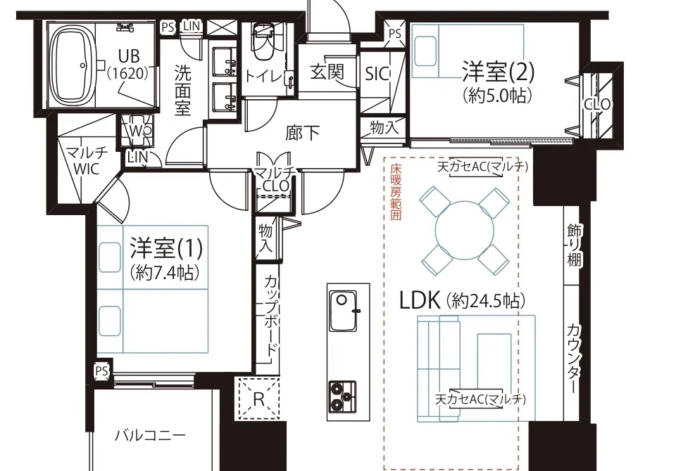 シティタワーズ豊洲 ザ・ツイン ノースタワー 間取図