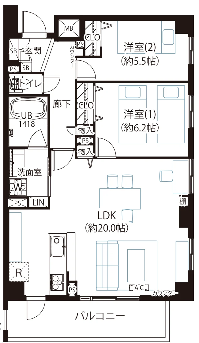 コフレ都立家政 間取図