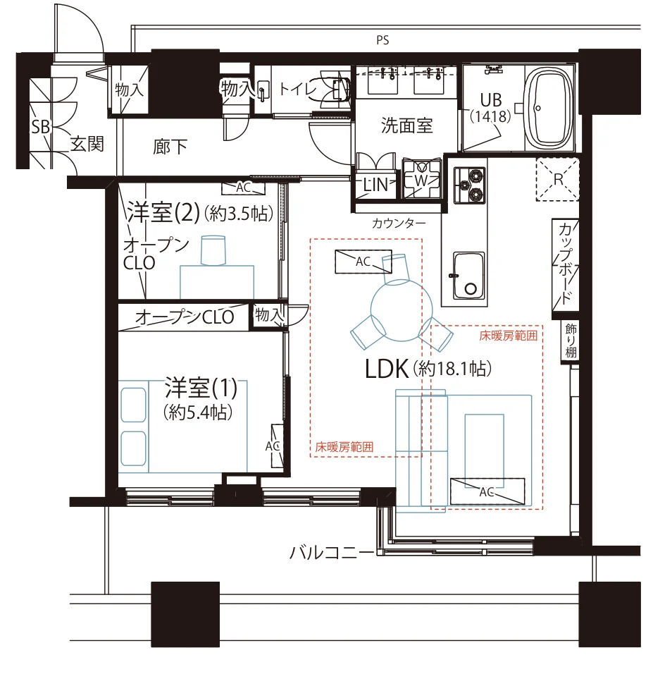 クレストプライムタワー芝 間取図