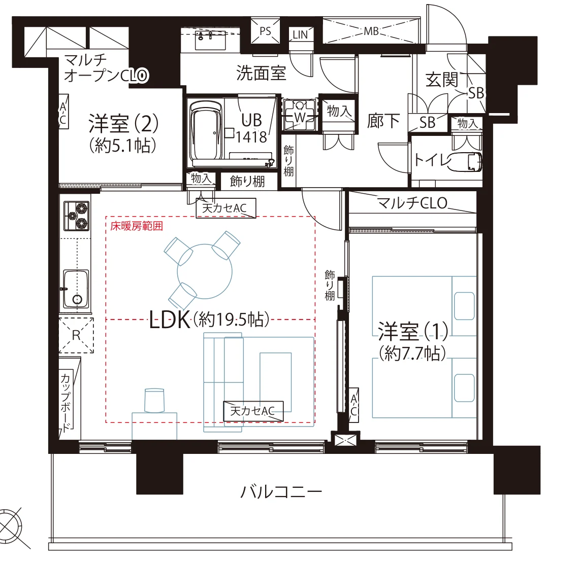 クロスエアタワー 間取図