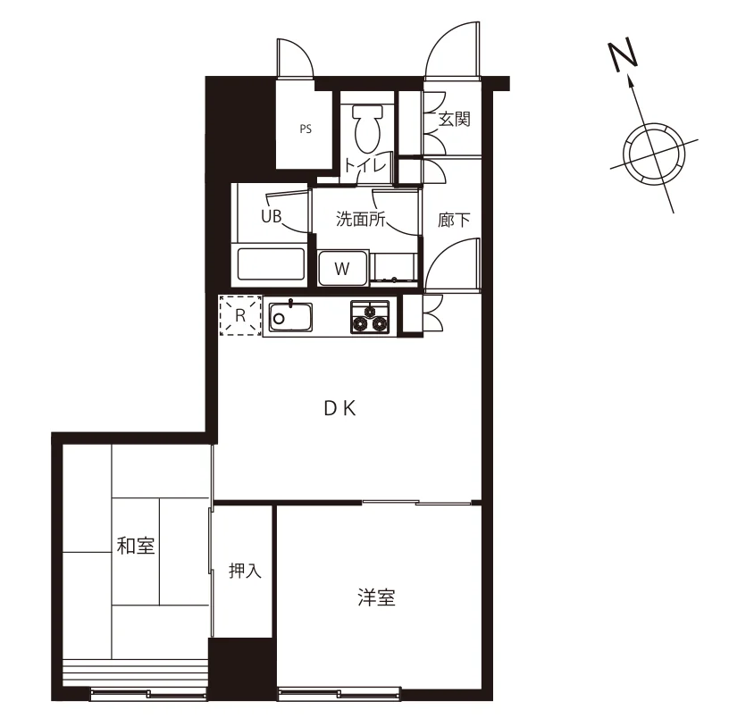 Floor plan — 2DK, 50.45 sq m. Labels are in the original Japanese.