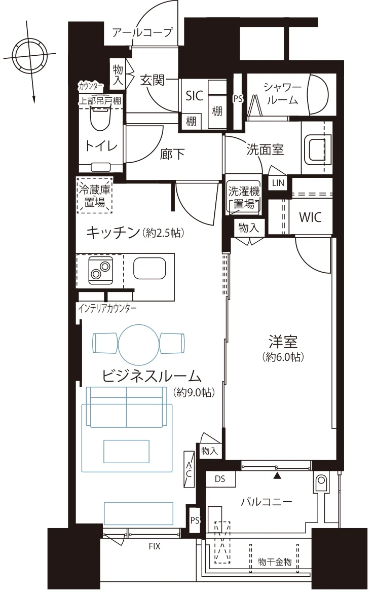 ドゥ・トゥール イースト 間取図