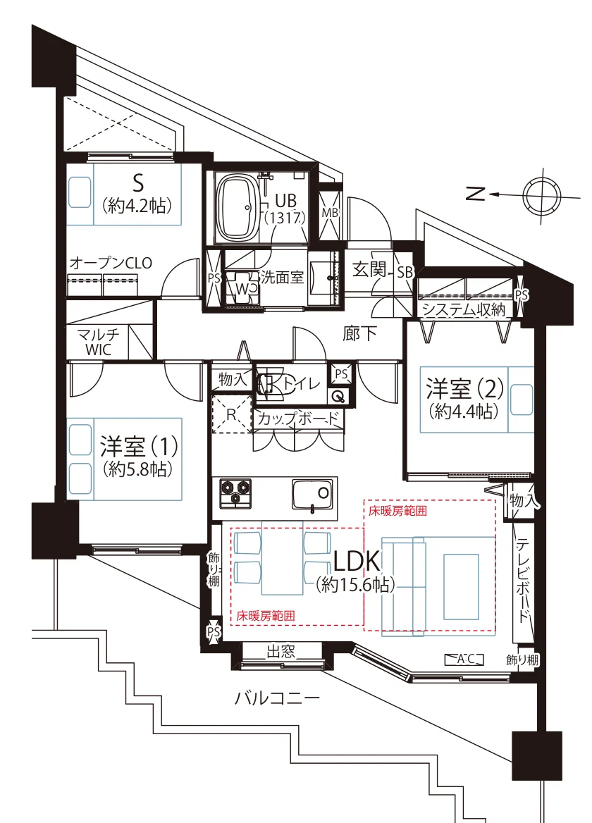 ディアナコート 二子玉川園 間取図