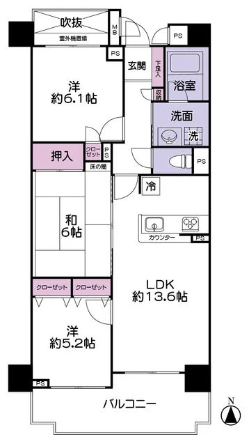 ジェムわらびプランドル 間取図