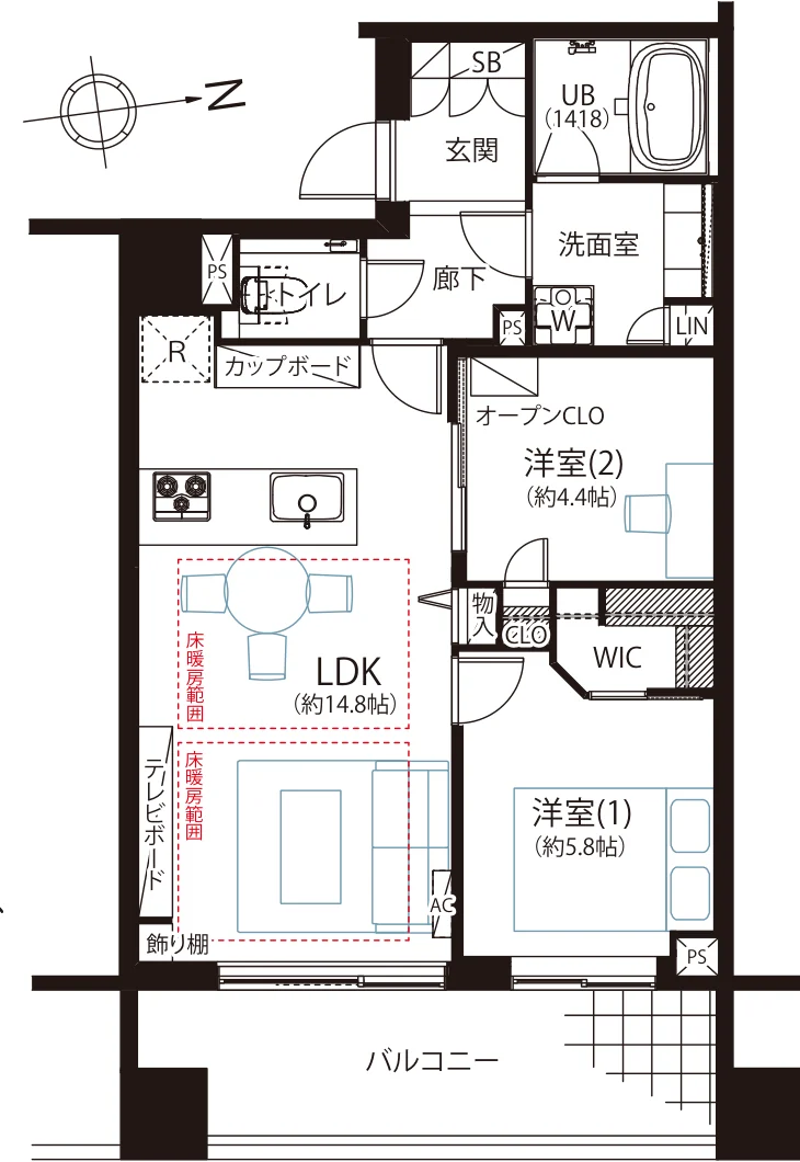 グレンパーク 駒場EAST 間取図