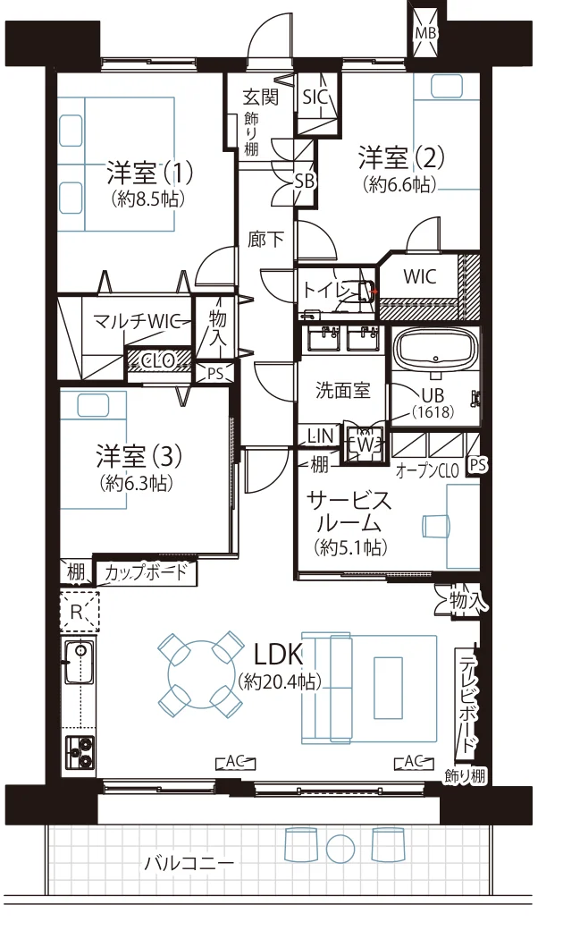 グランシティレイディアント 東京イースト 間取図
