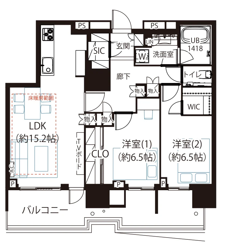 HARUMI FLAG PARK VILLAGE T棟 間取図