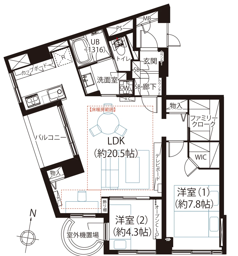 インペリアル広尾 間取図