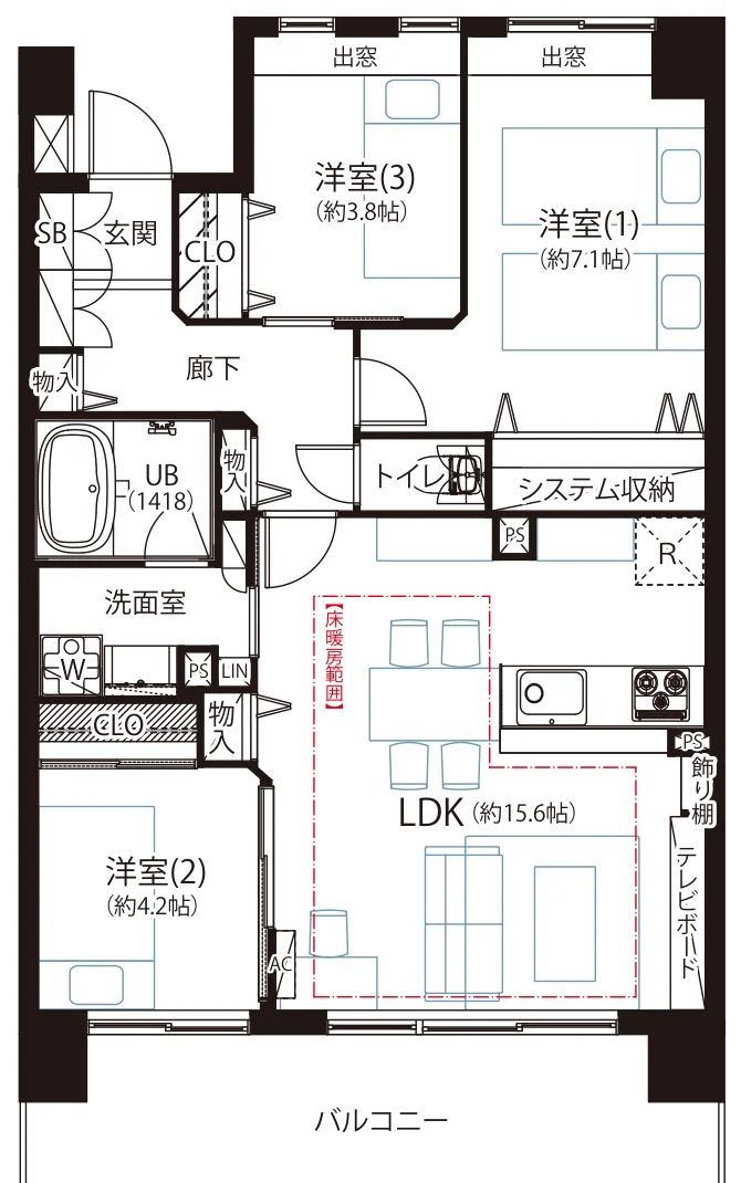 京急シティ多摩川 間取図
