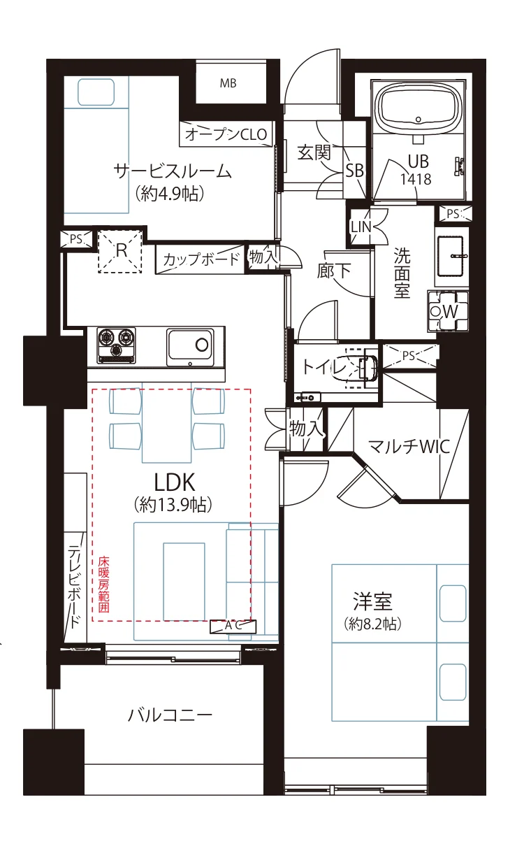 エルステージ 月島アトラージュ 間取図