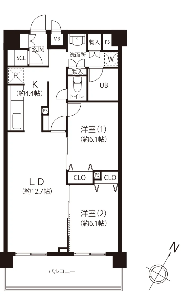 ルミエール東神田 間取図