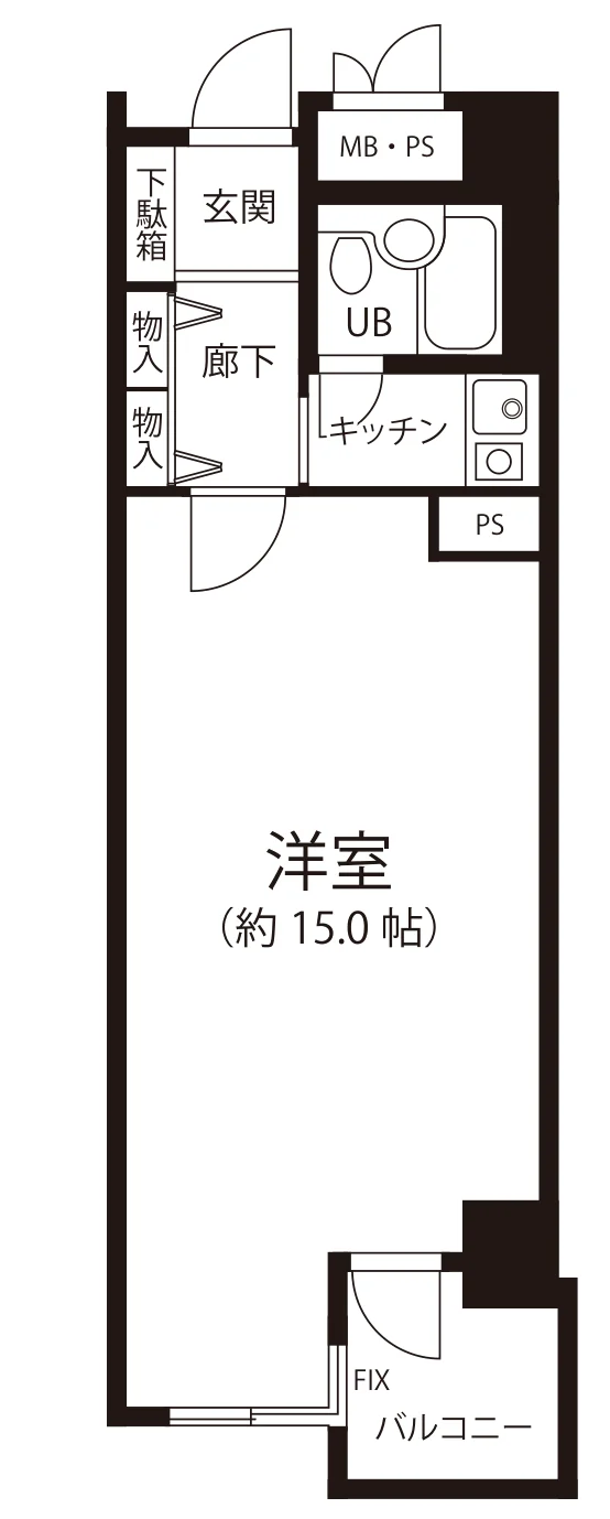 Floor plan — 1K, 36.06 sq m. Labels are in the original Japanese.