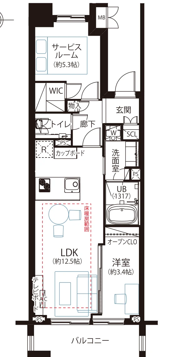 マジェスティハウス 新宿御苑パークナード 間取図