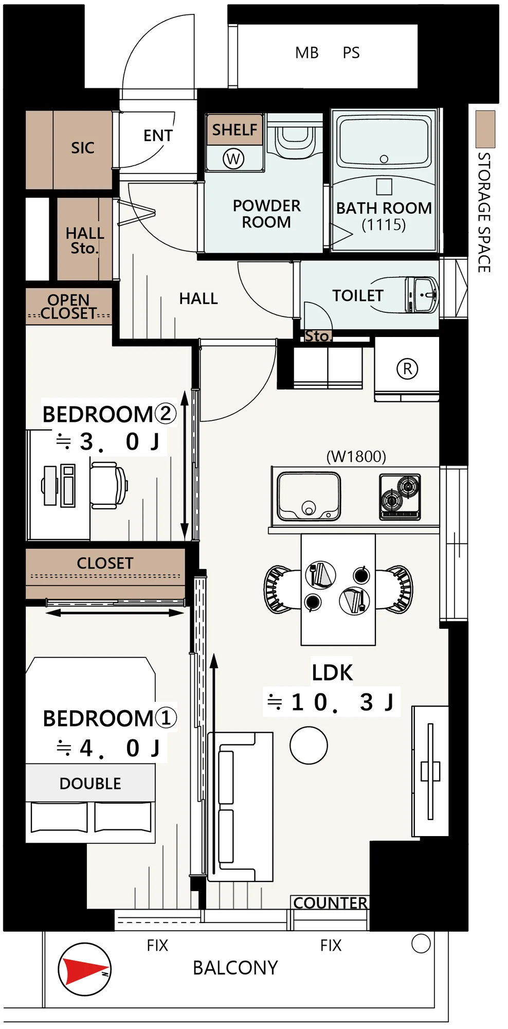 マンション西浅草 間取図