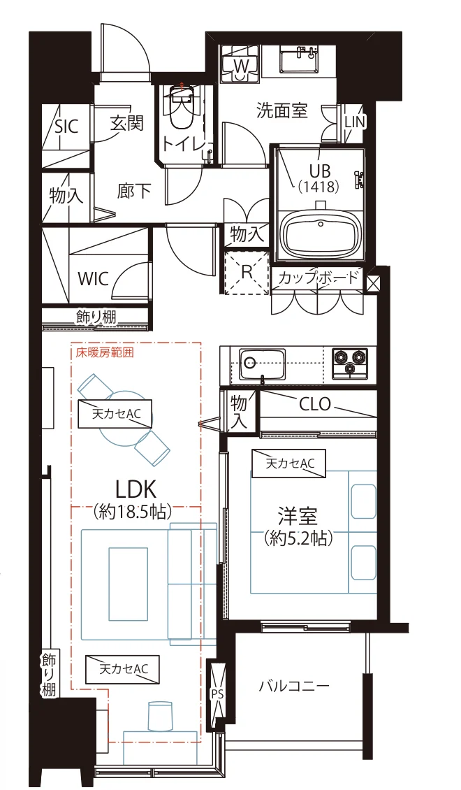 大崎ウエストシティタワーズ Ｗ棟 間取図