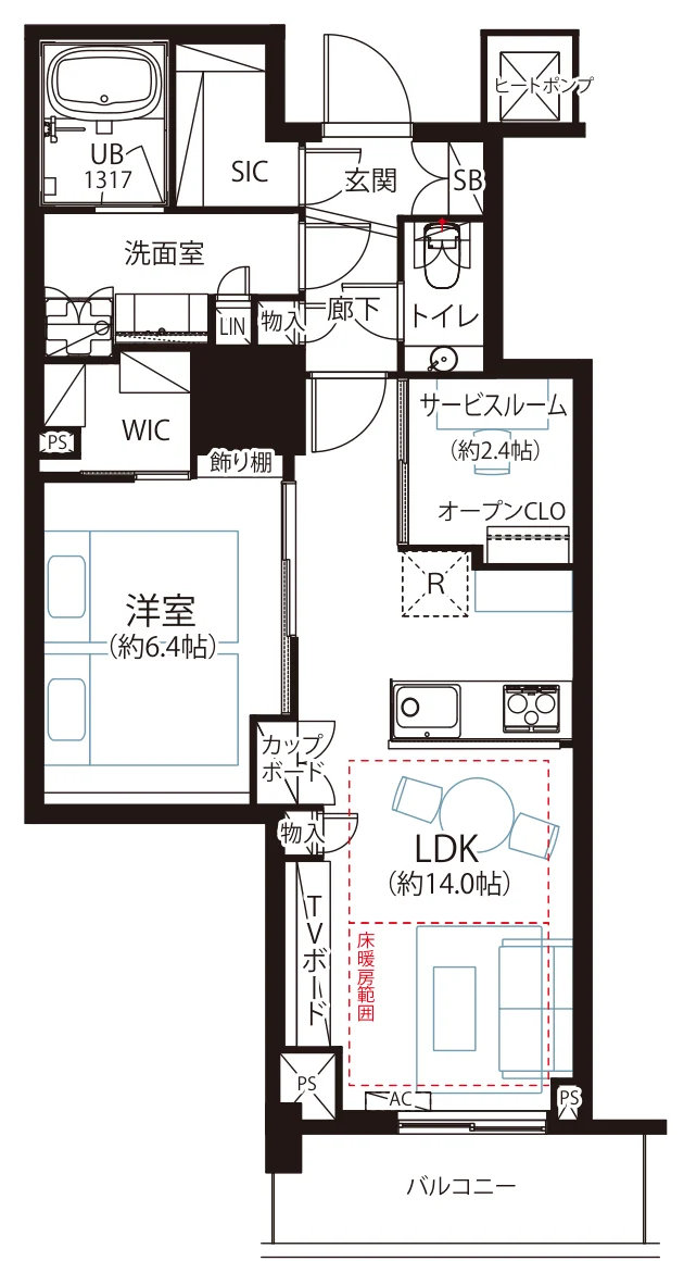 パークタワー 滝野川 間取図