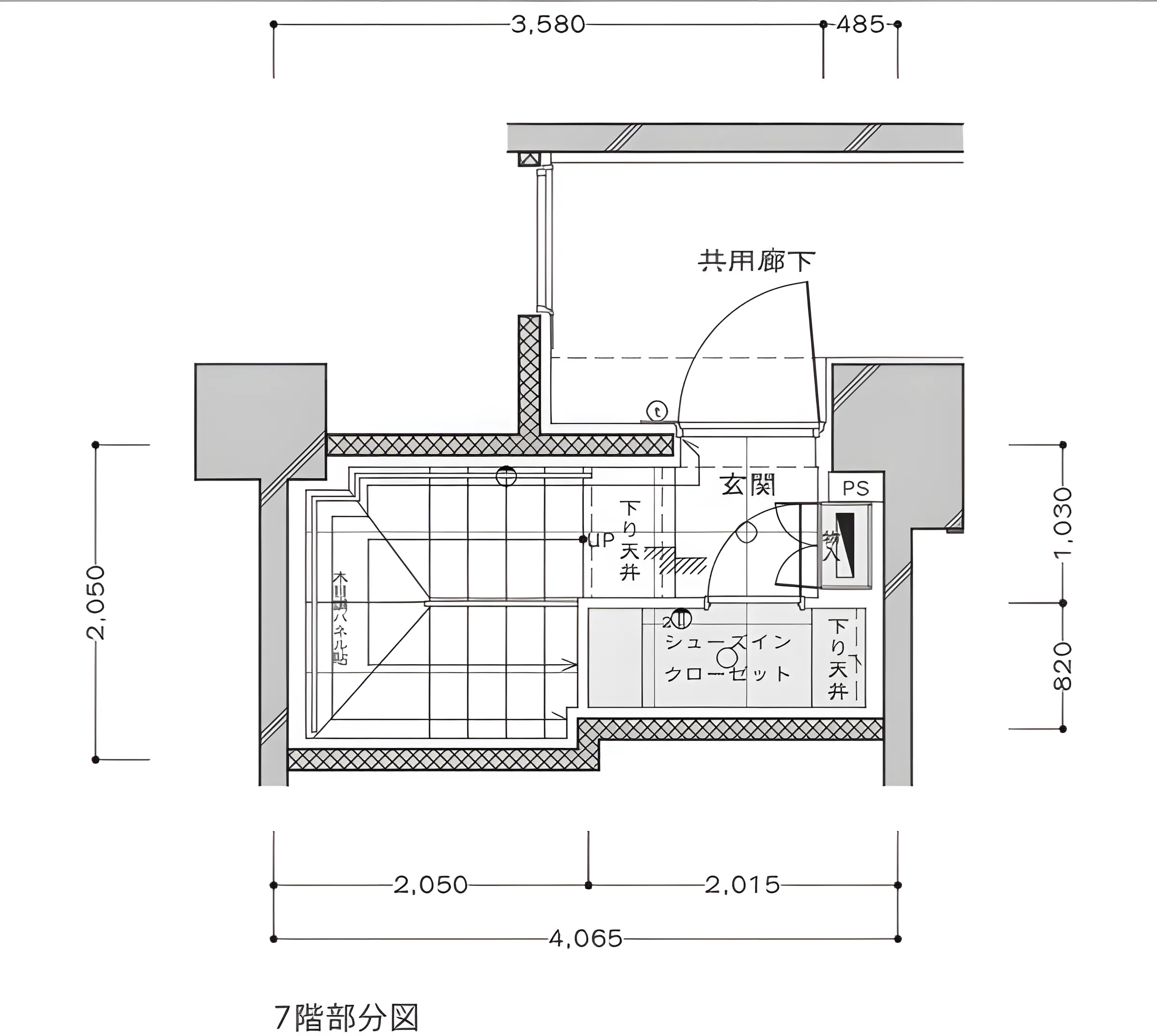ピアース 学芸大学レジデンス 間取図（7階部分）