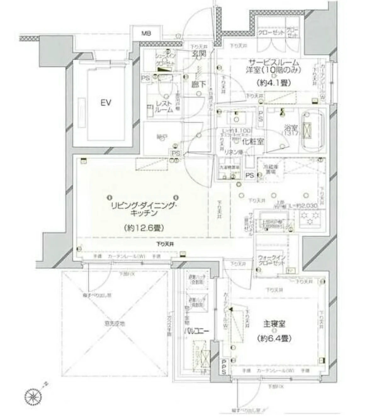 ピアース銀座レジデンス 間取図