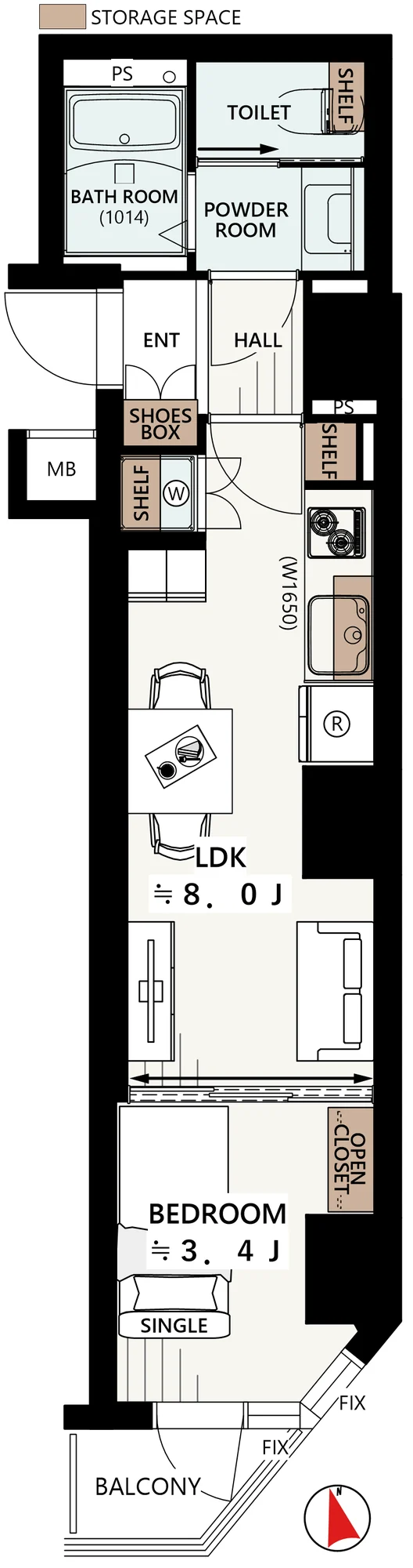 プレスト・アイディ 秋葉原 間取図