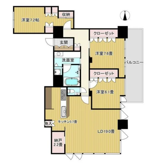 Floor plan — 3LDK, 111.18 sq m. Labels are in the original Japanese.