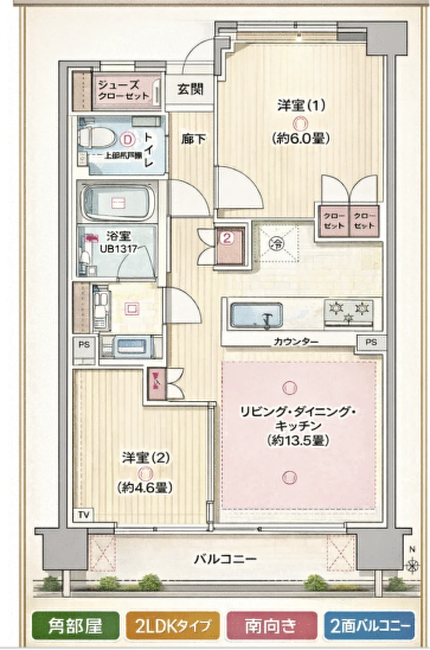 プラウドシティ方南町 間取図
