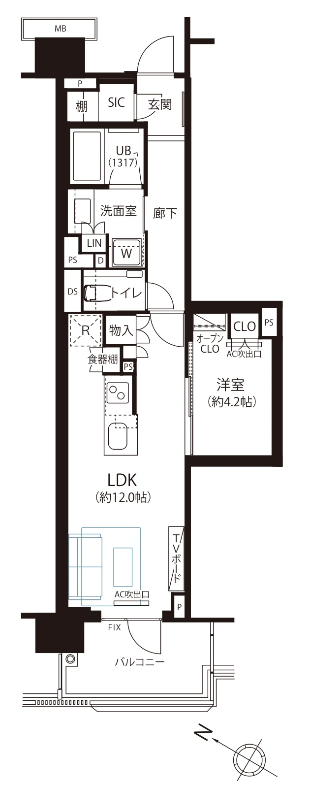 プラウド高田馬場 間取図