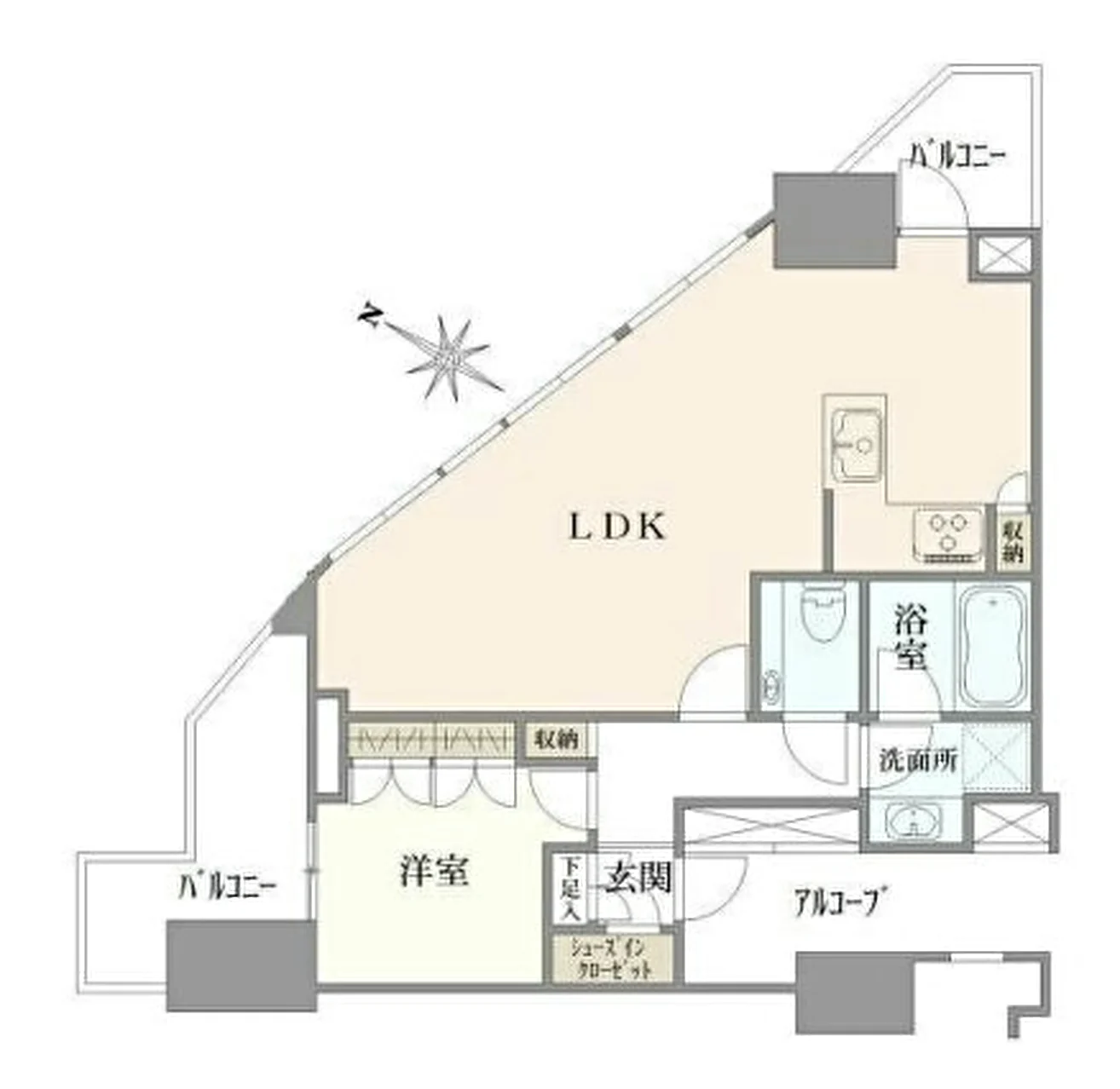 プラウドタワー東池袋 ステーションアリーナ 間取図