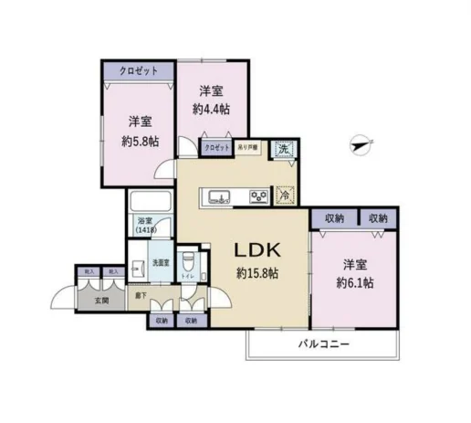 秀和御殿山レジデンス 間取図