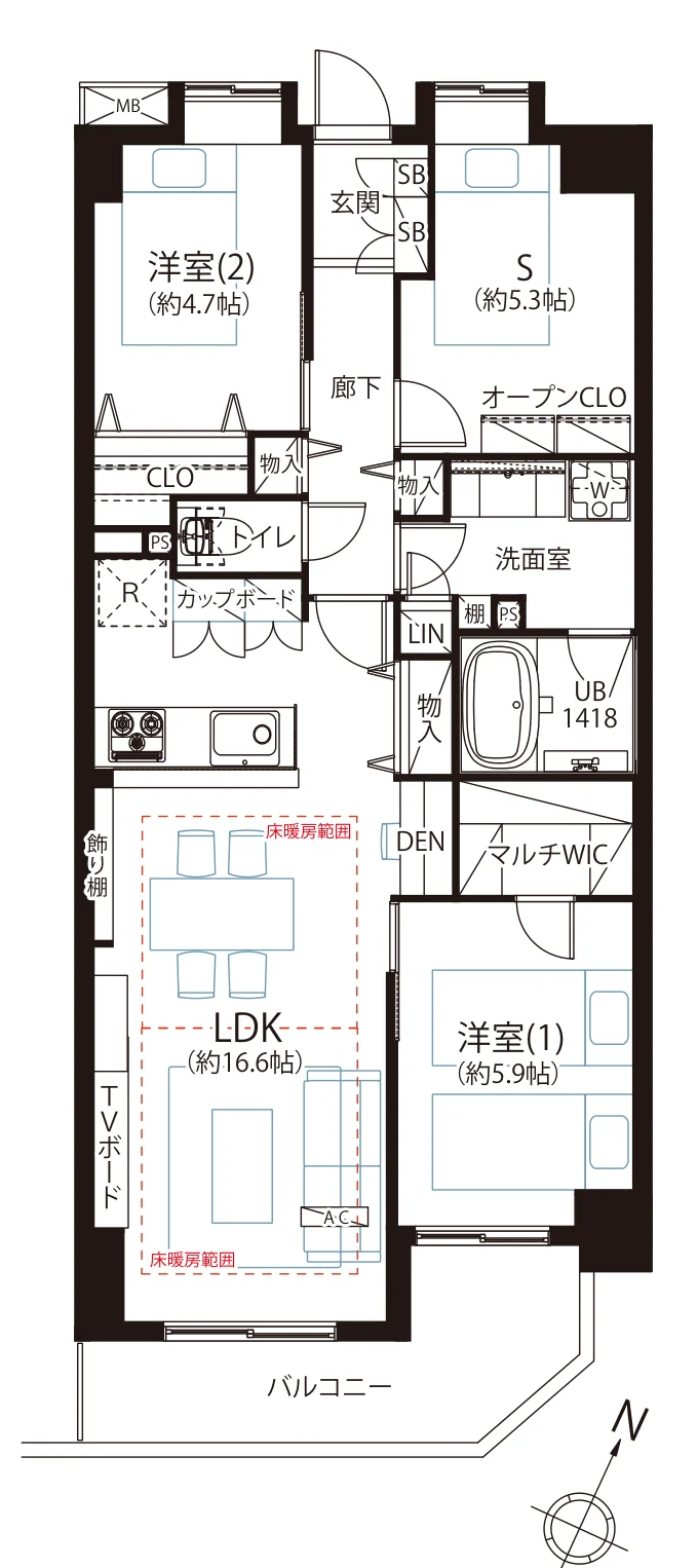 サンクレイドルレヴィール池袋 間取図