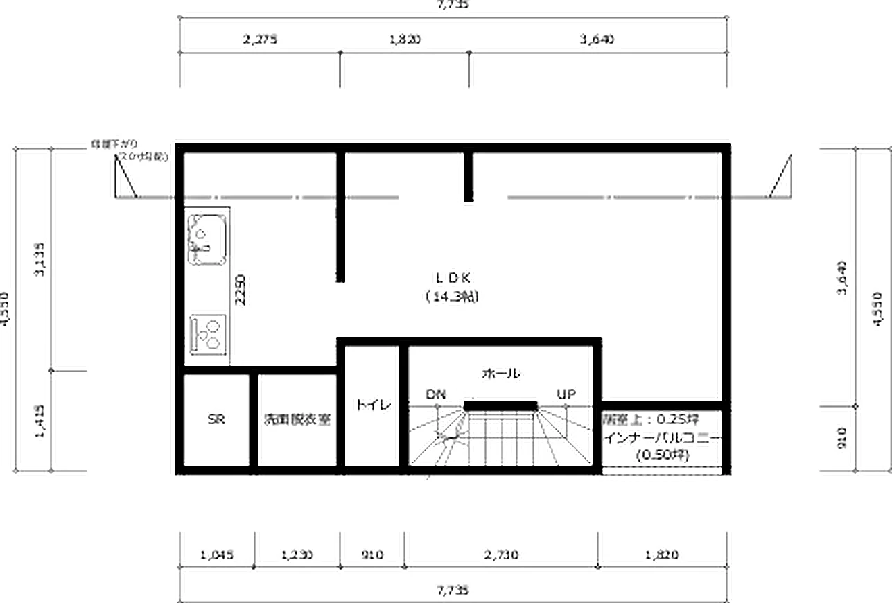 葛飾区立石1丁目 旅館 間取図（2階）