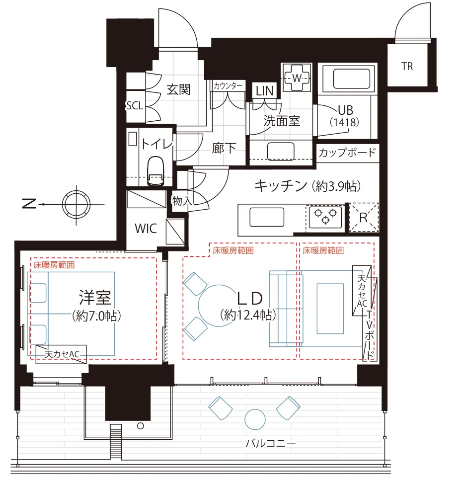 THE COURT 神宮外苑 間取図