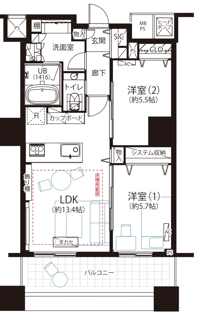 ザ・パークハウス 西新宿タワー60 間取図