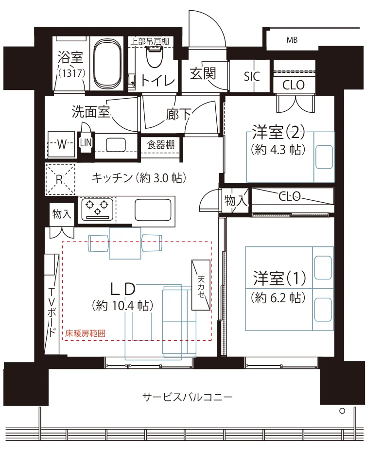 THE YOKOHAMA FRONT TOWER 間取図