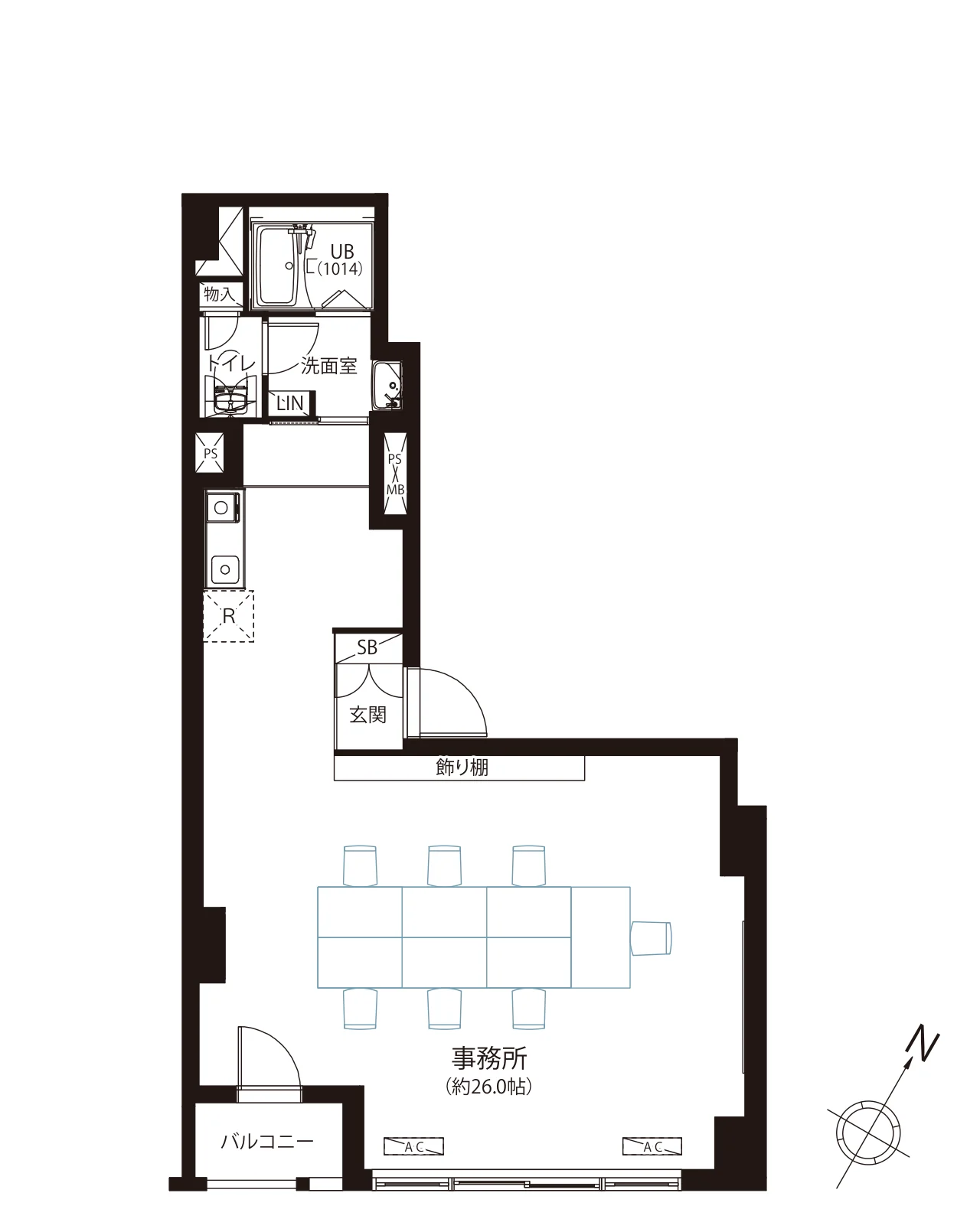 トーア新富マンション 間取図