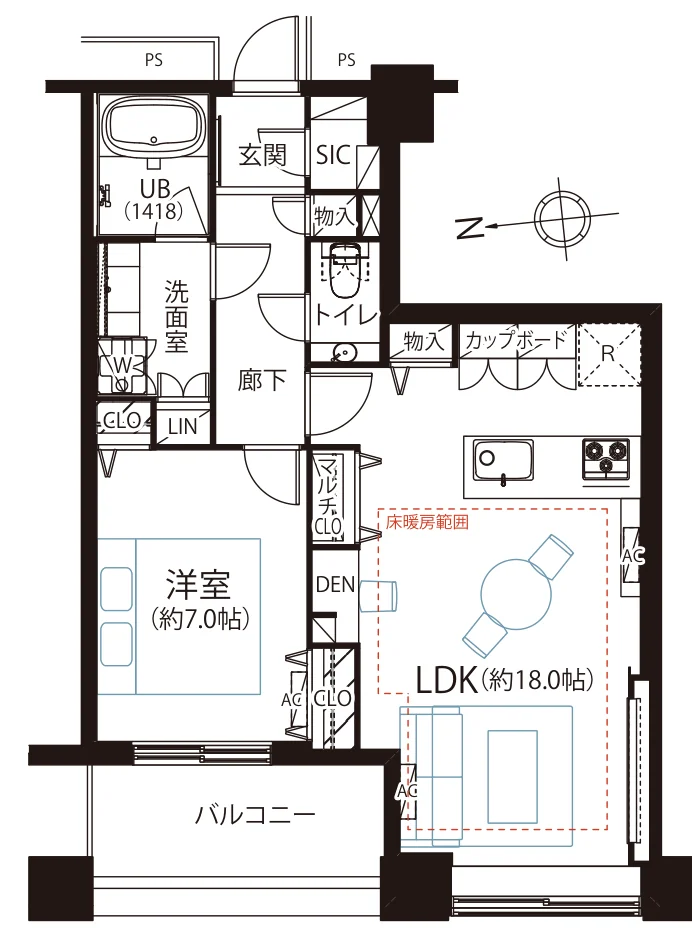 TOKYO SEA SOUTH ブランファーレ 間取図