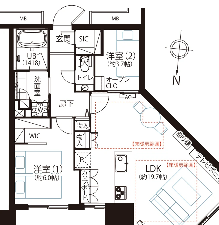 アーバンドックパークシティ豊洲 タワーＡ 間取図