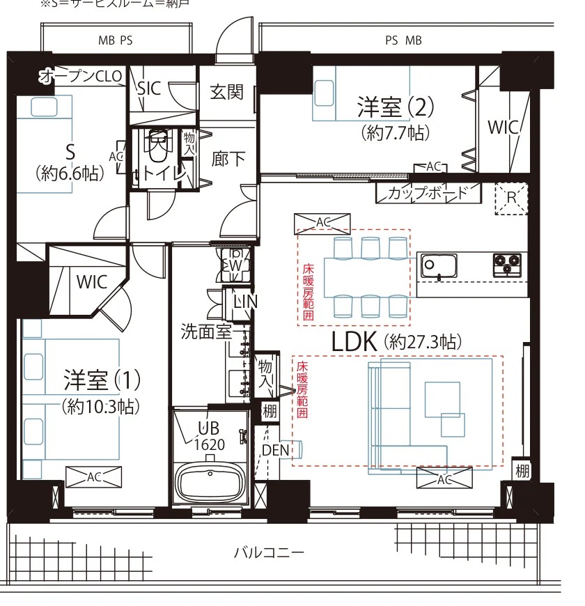 W Comfort Towers WEST 間取図